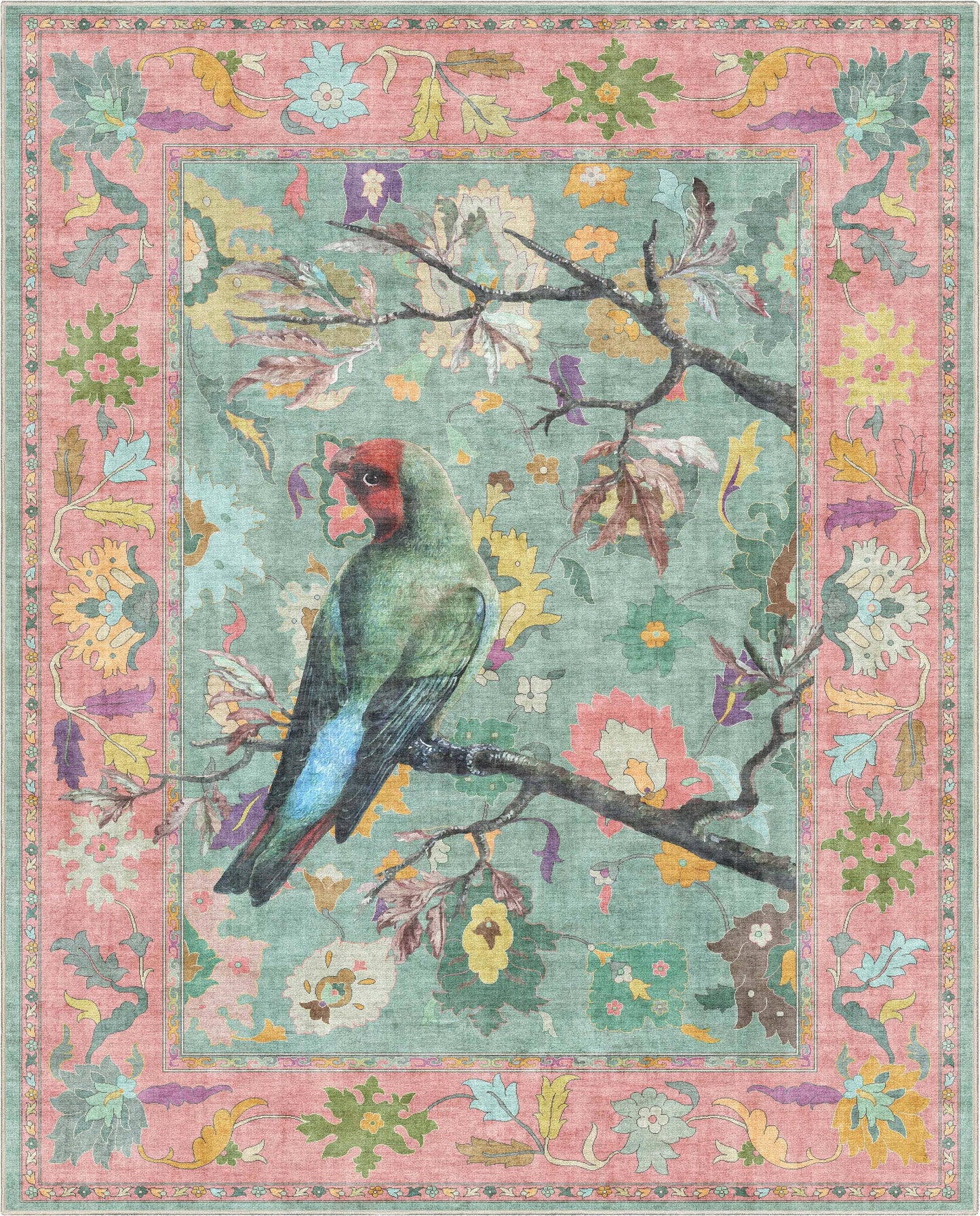 Apollo Botanical Floral Rug for Living Room, Dining Room, Bedroom and Kitchen