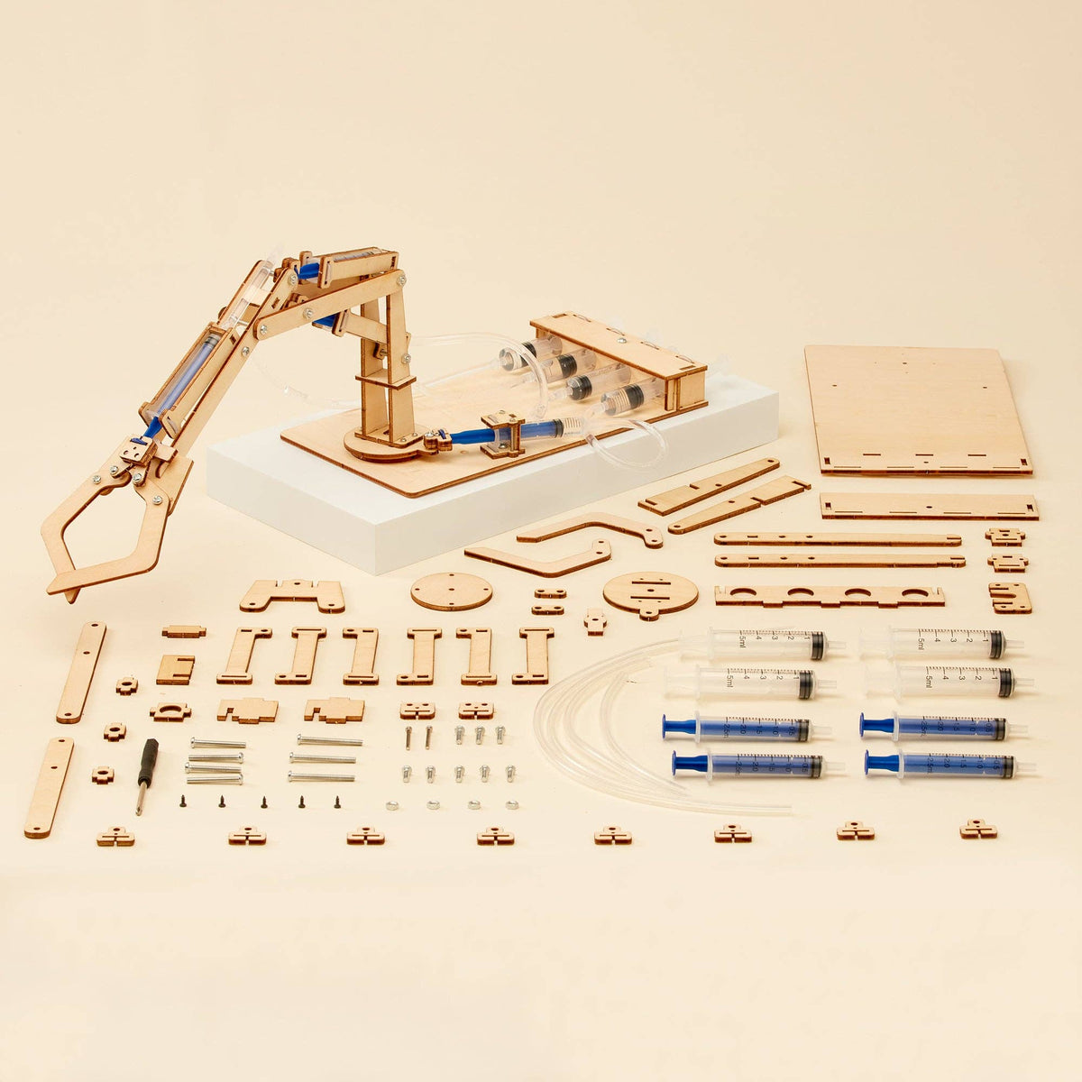 Hydraulic Robotic Arm DIY Kit, Educational STEM Toy for Kids