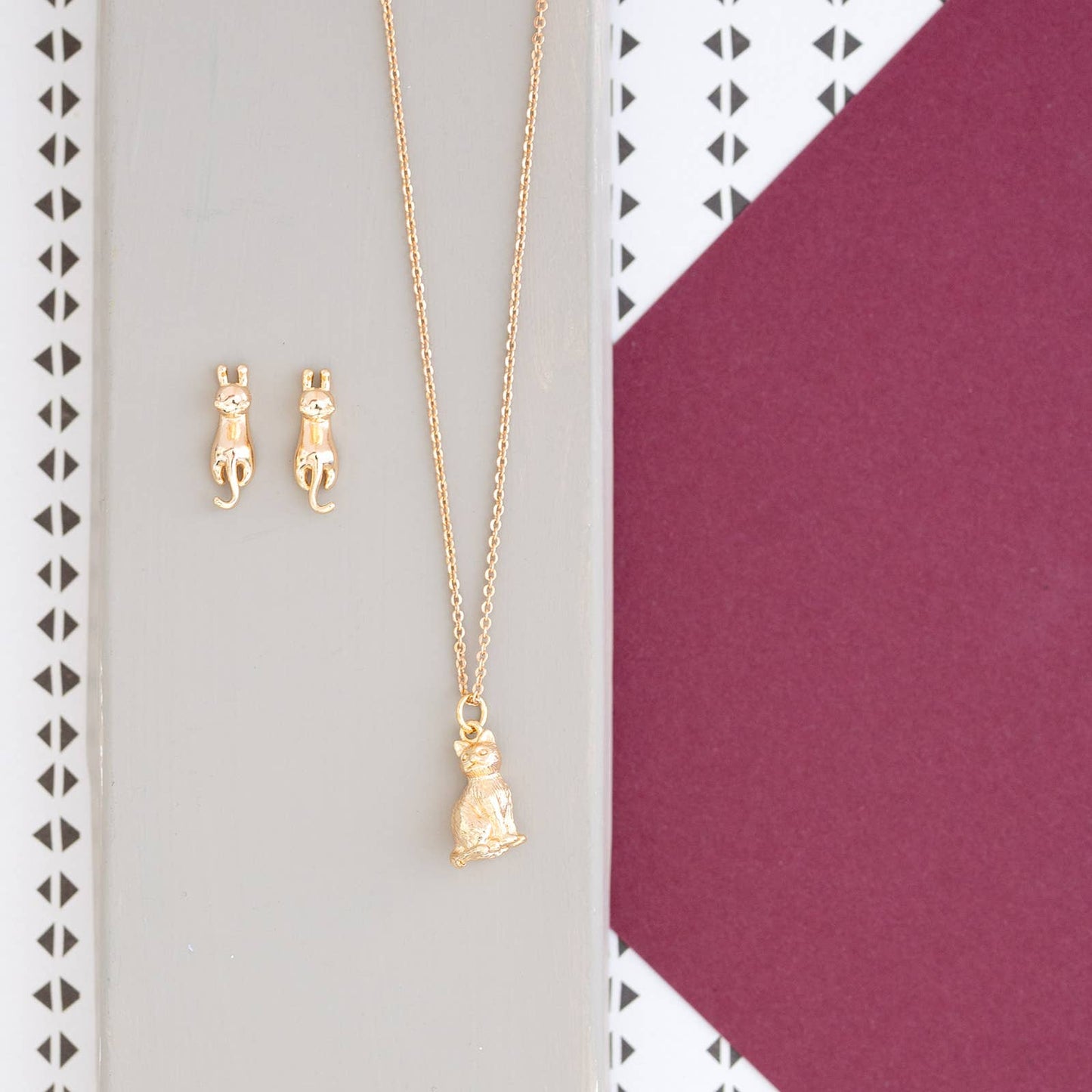 Kitten Cat Animal Charm Necklace Dainty Pet Kitty Gift