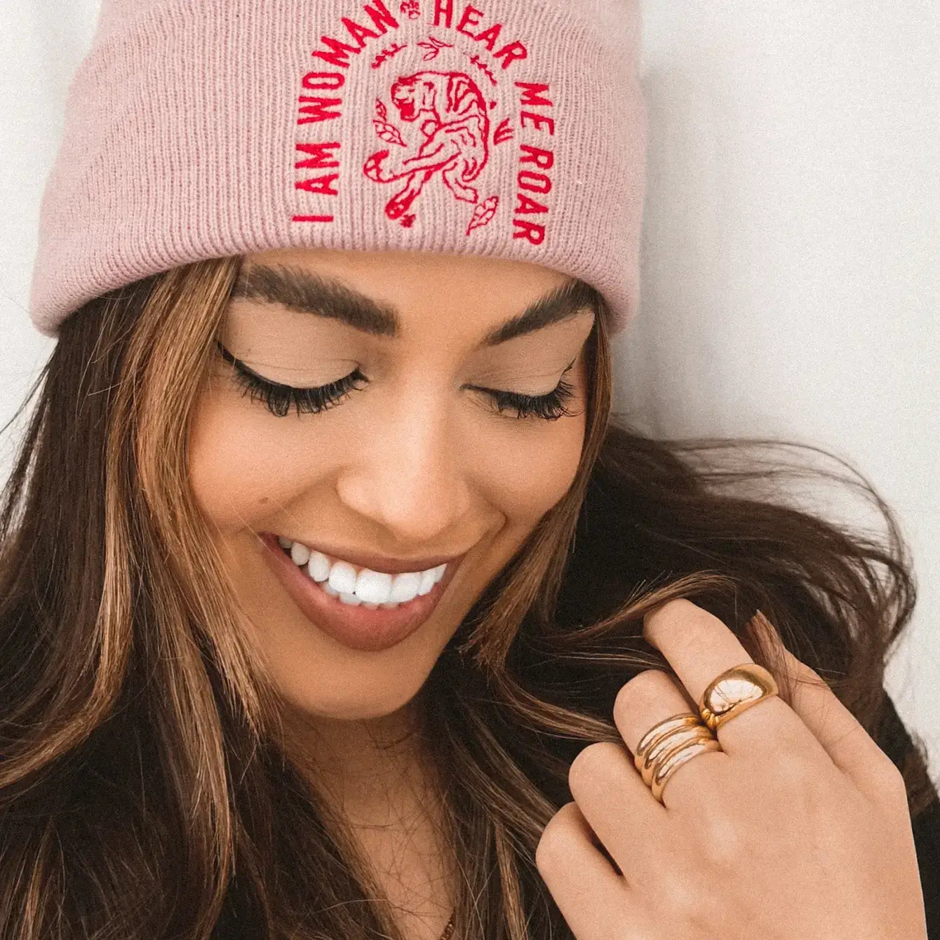 Hear Me Roar Embroidered Beanie