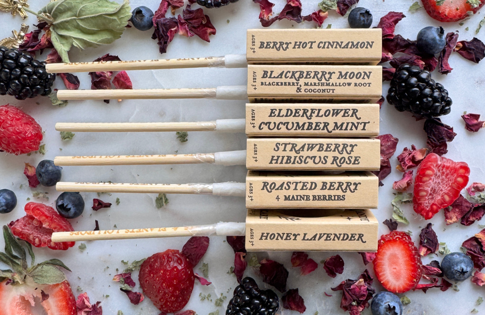 Plants & Planets Lollipops - Strawberry Hibiscus Rose- Venus