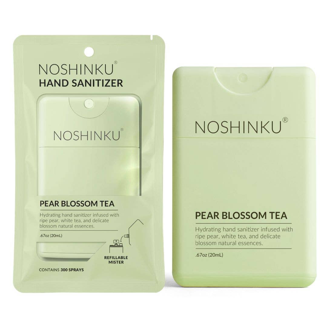Refillable Pear Blossom Tea Hydrating Pocket Hand Sanitizer