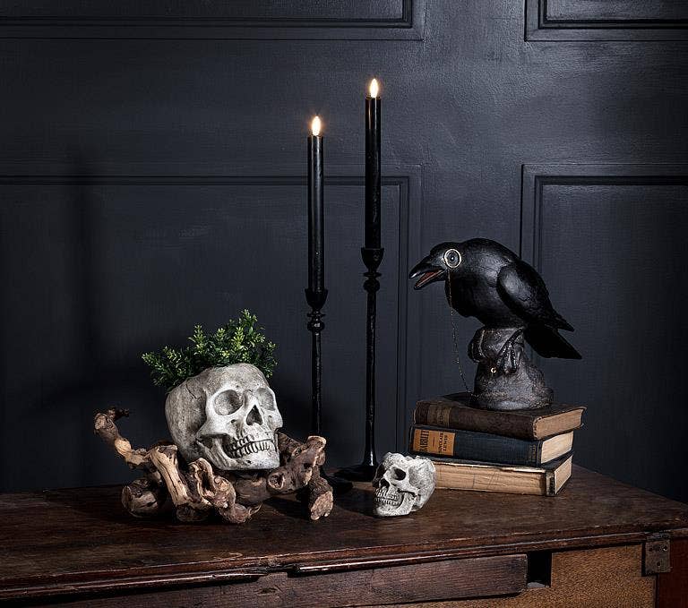 Lg Skull Planter-5"H-970