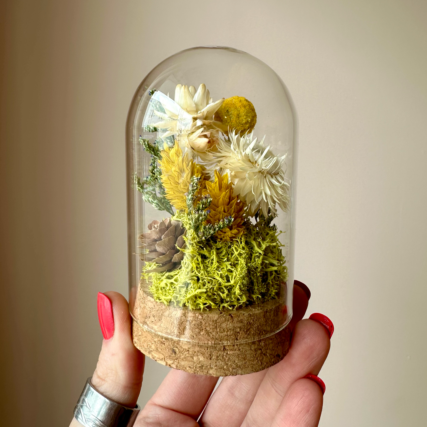Honeyglow Large Terrarium With Dried Florals and Botanicals