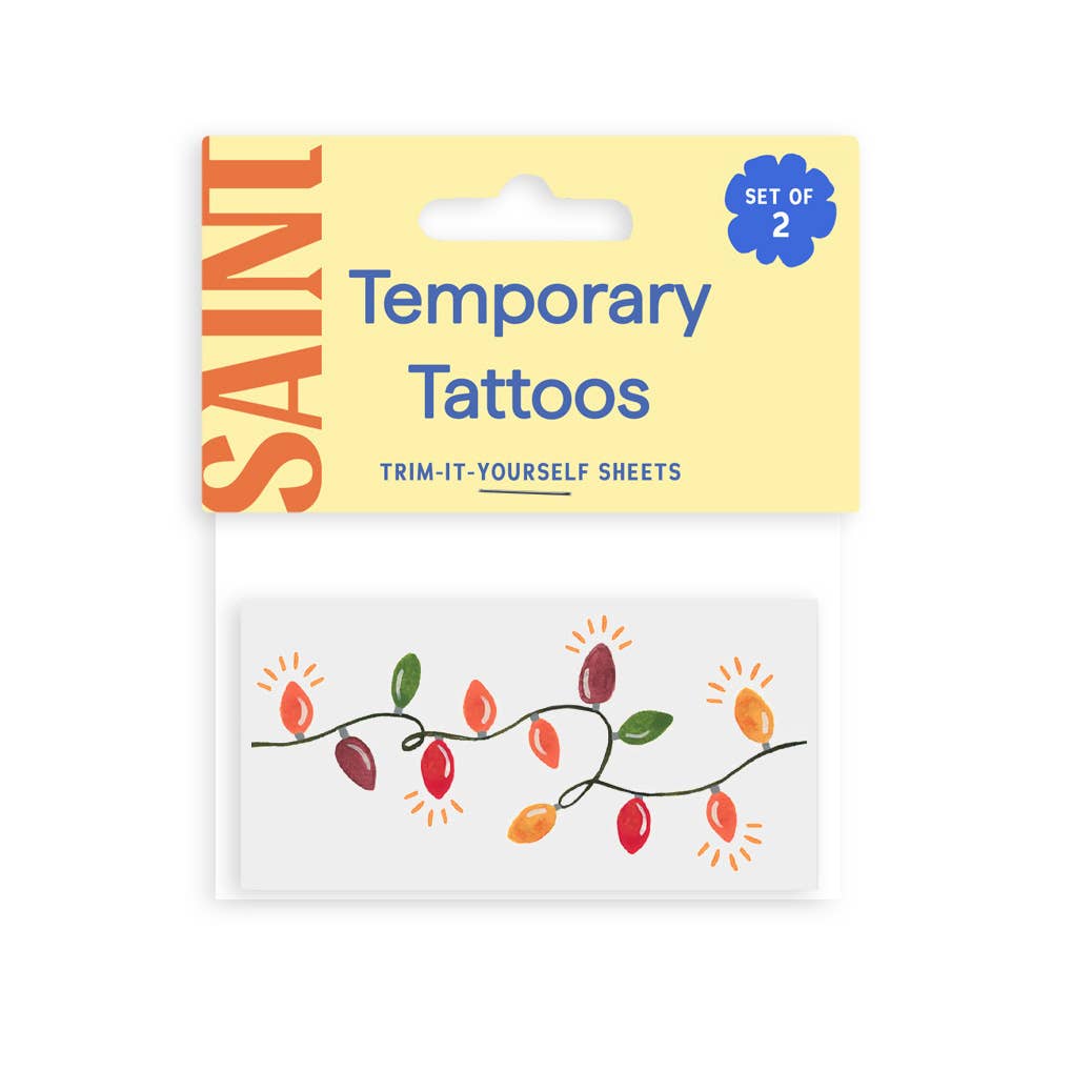 Christmas Lights Temporary Tattoos