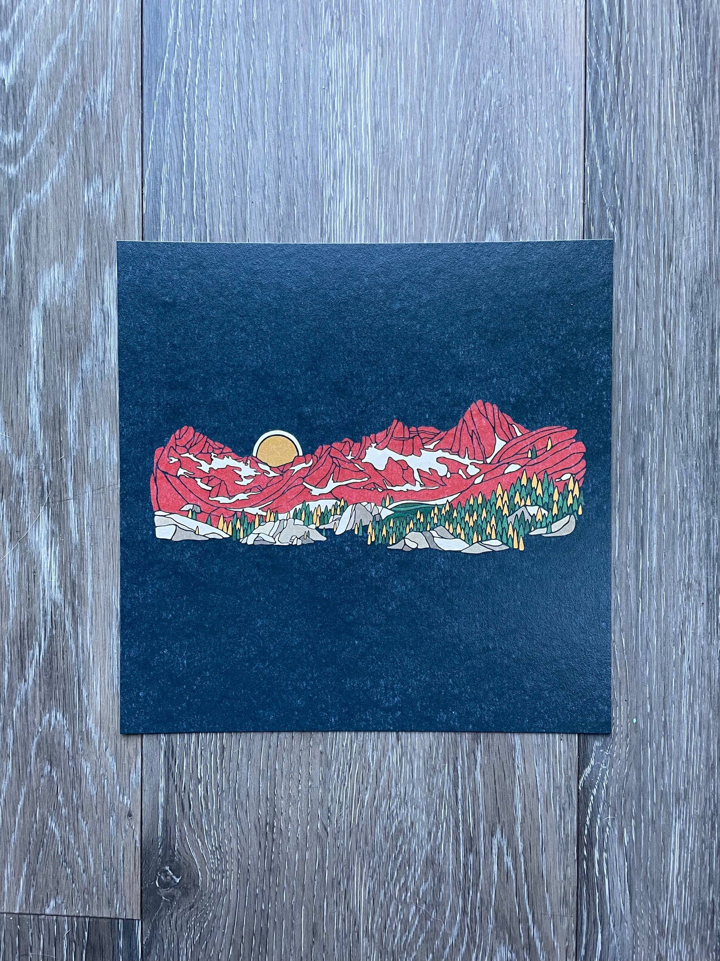 High Alpine - Mountain Art, Alpenglow, Minimalist Art