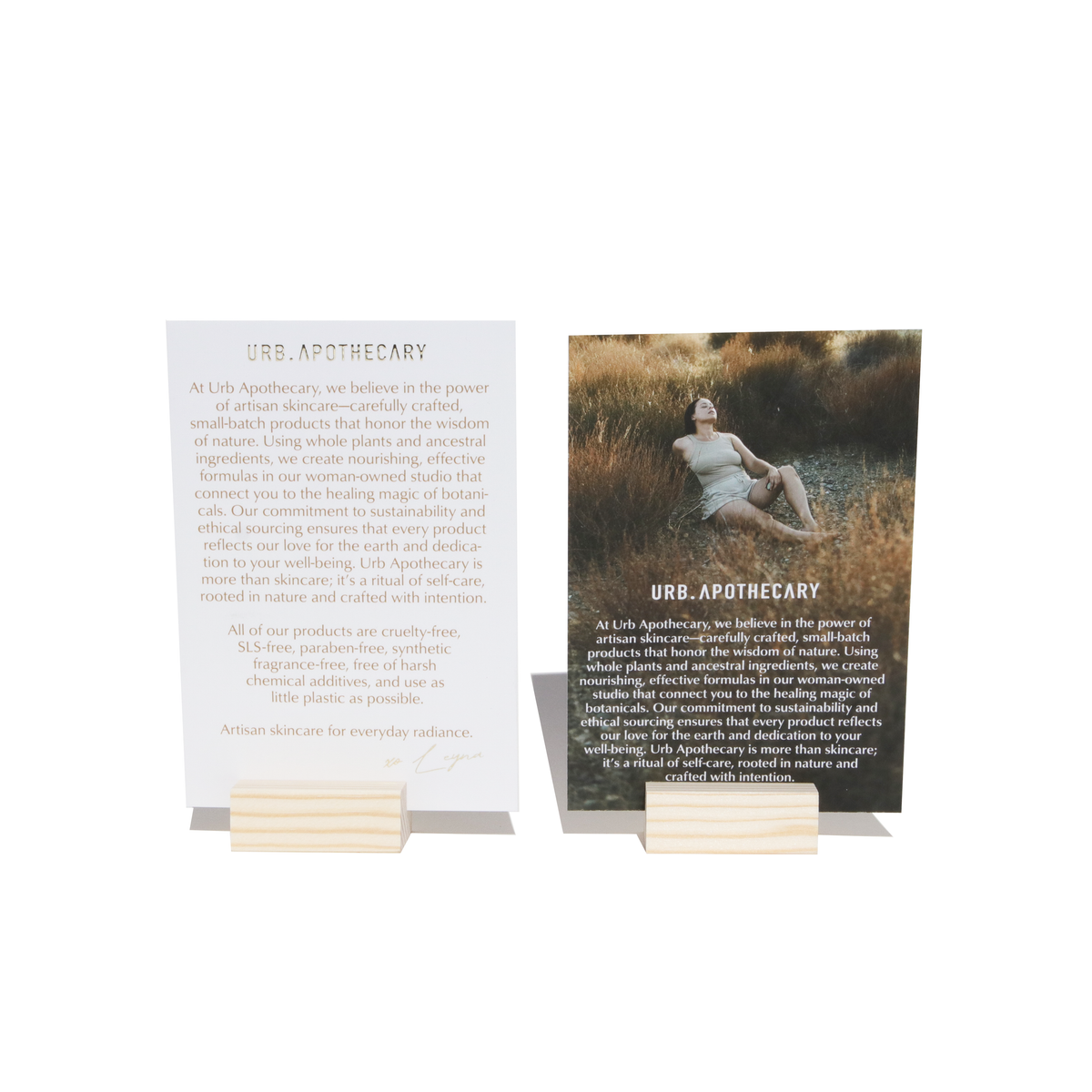 Shelf Talker - Share the Ethos Behind Urb Apothecary
