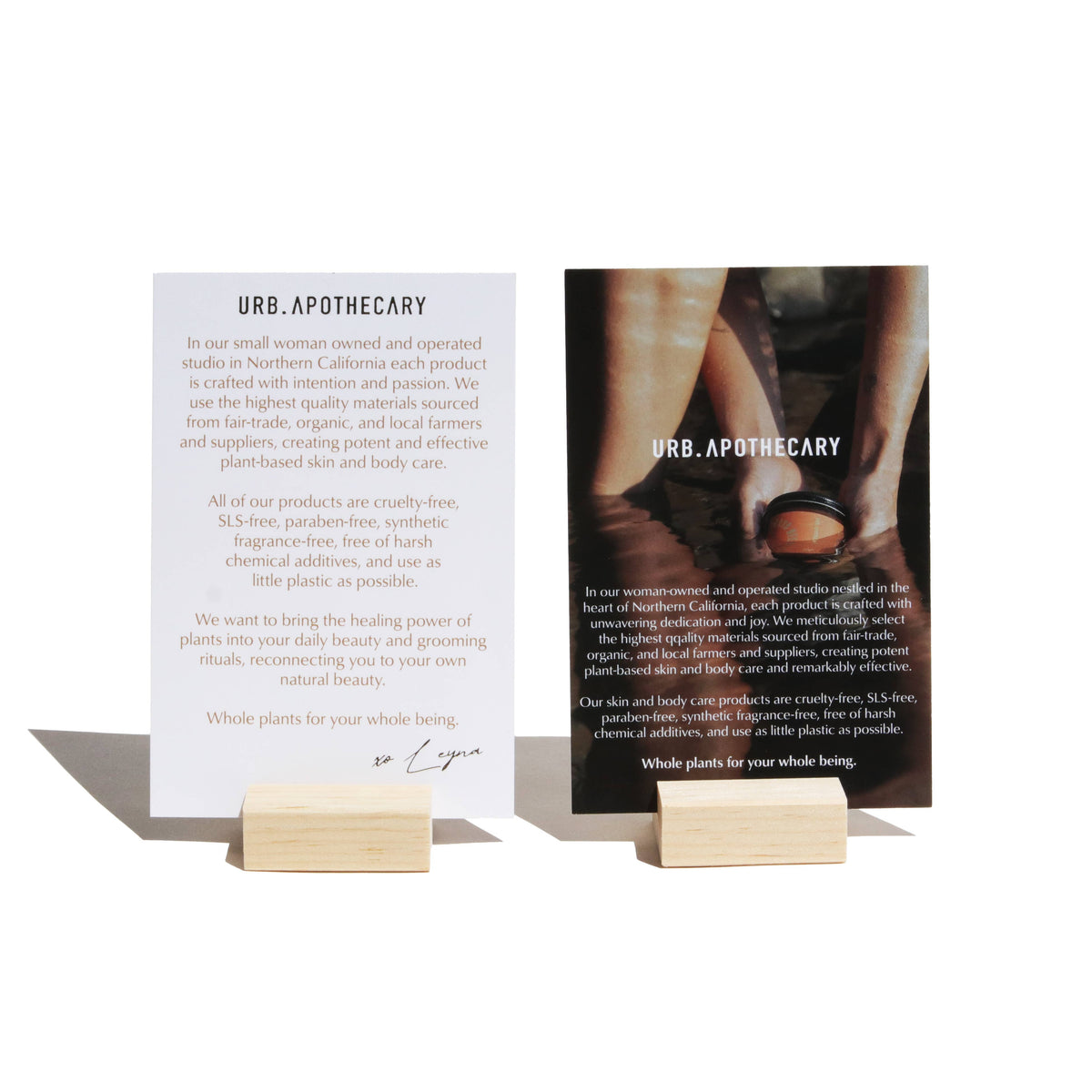 Shelf Talker - Share the Ethos Behind Urb Apothecary