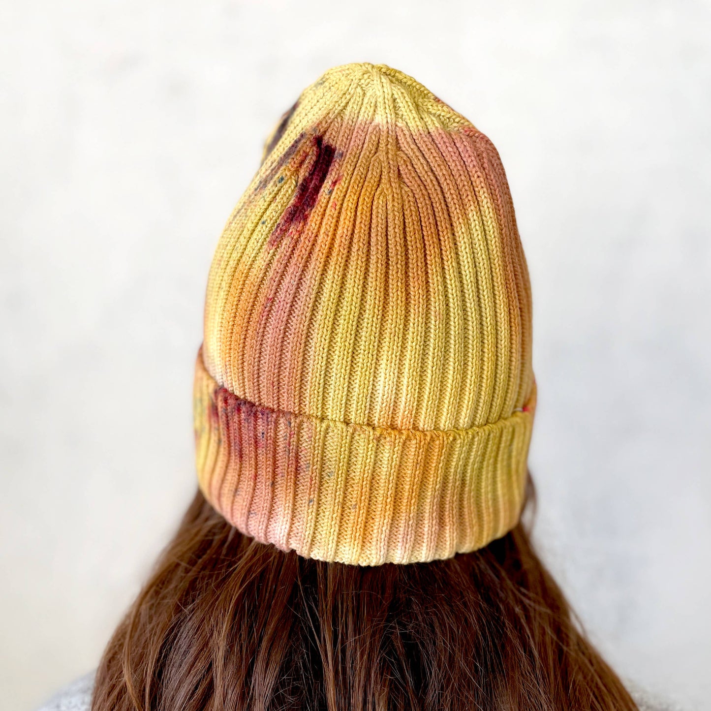 Sunflower Hand-dyed Beanie Hat