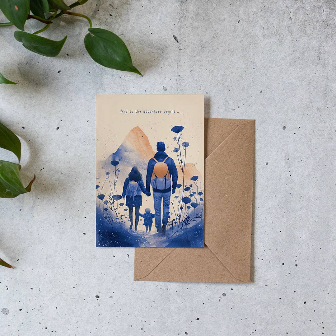 And so the adventure begins | New Baby Card | Gender Neutral
