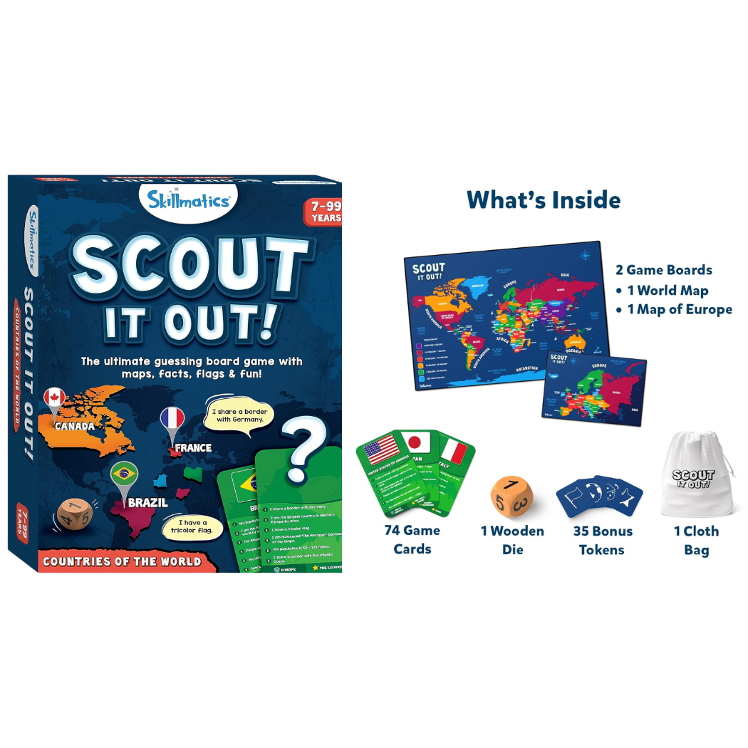 Skillmatics - Scout It Out Countries of The World Board Game