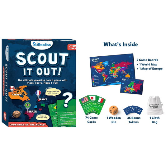 Skillmatics - Scout It Out Countries of The World Board Game