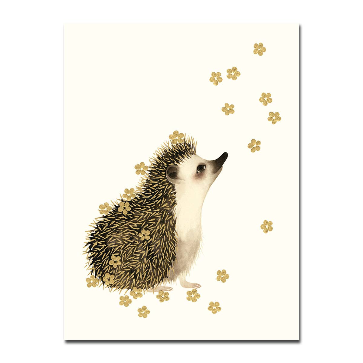 Hopeful Hedgehog Foil Blank Card