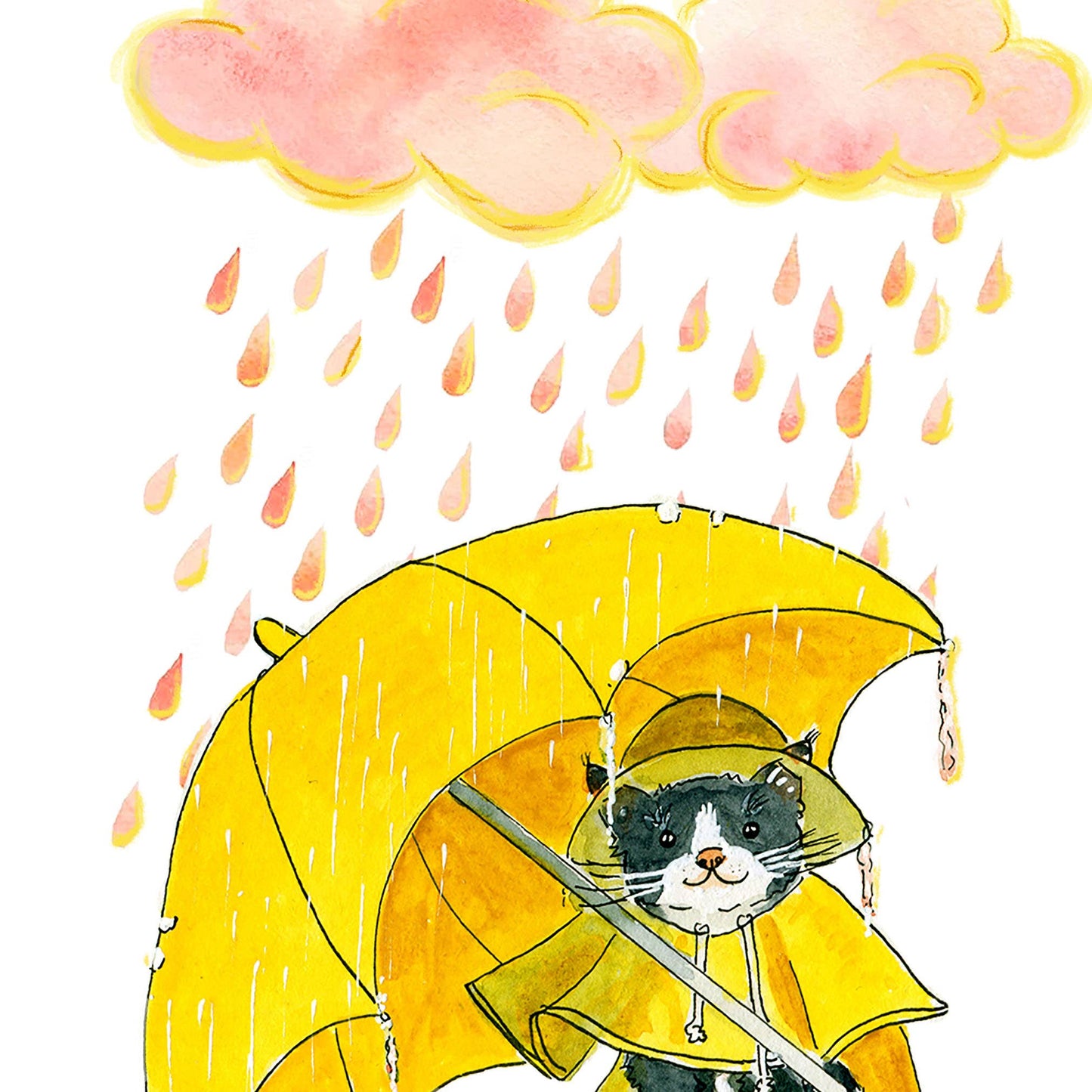 Silver Lining Cloud Cat - Sympathy Card