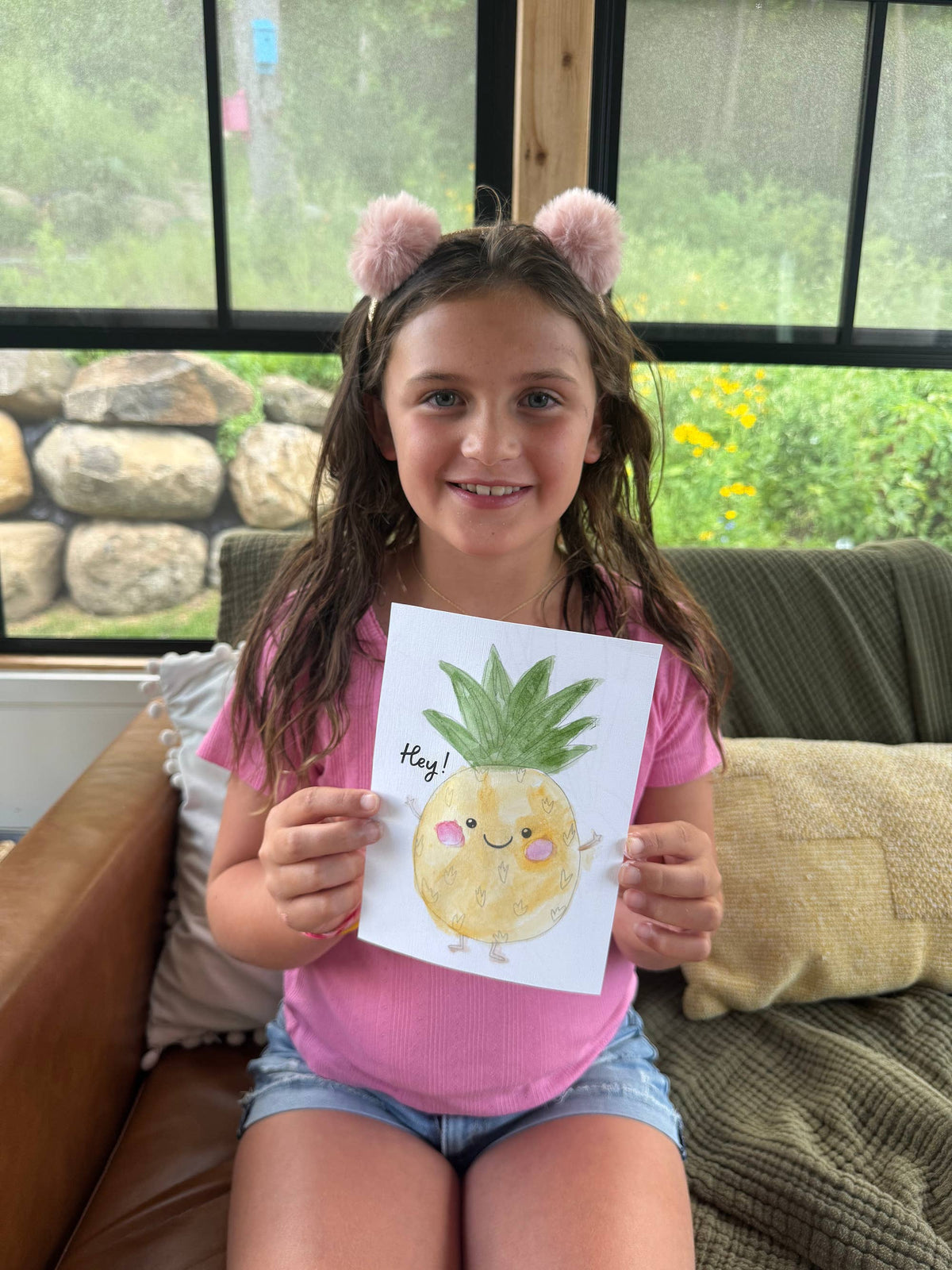 Happy Fruits All in One Watercolor Postcard Kit for Kids