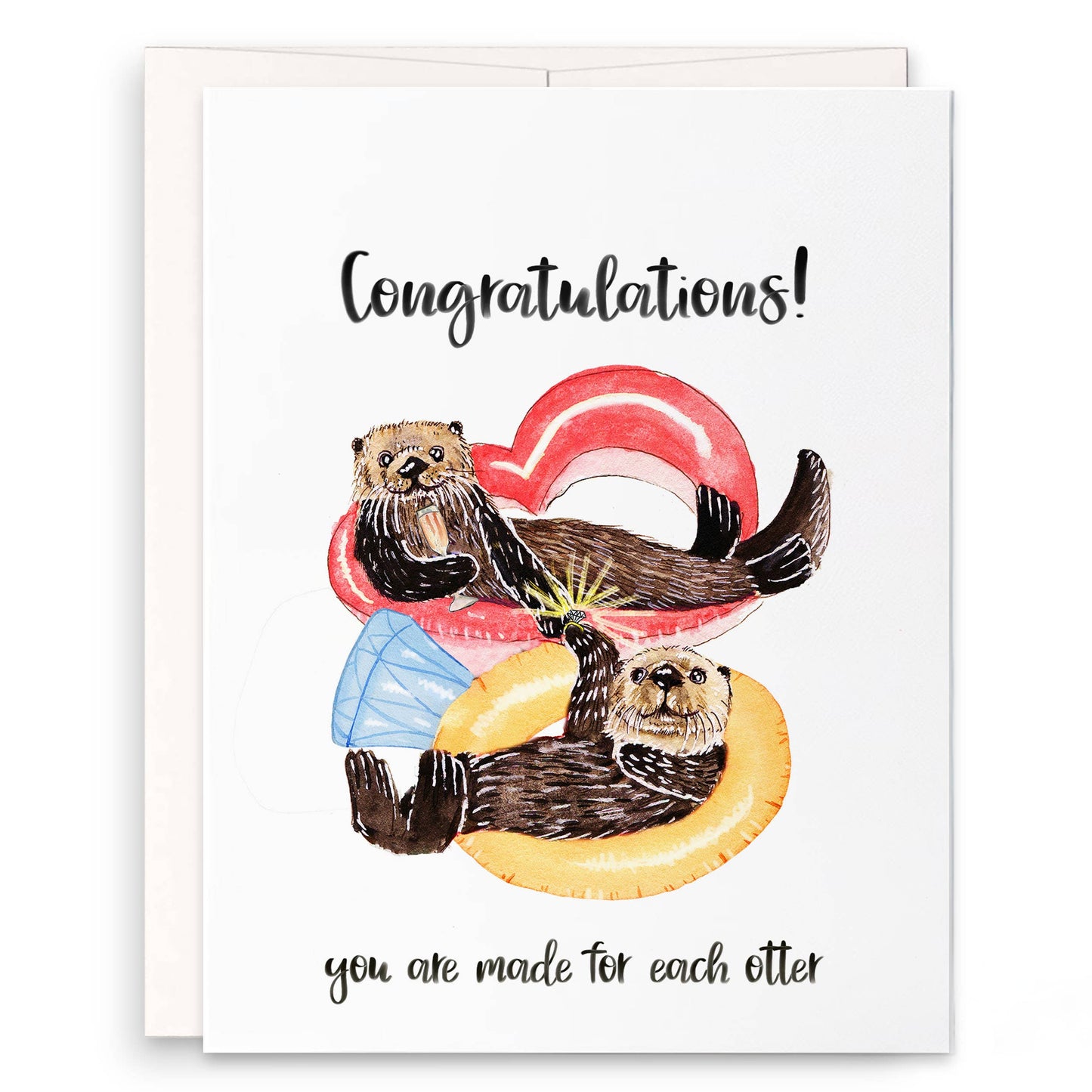 Otter Engagement Party - Funny Wedding Card