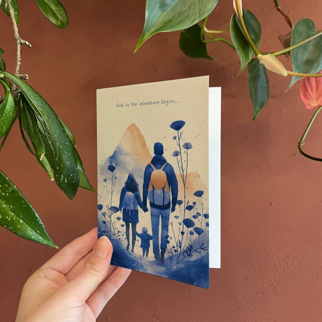 And so the adventure begins | New Baby Card | Gender Neutral