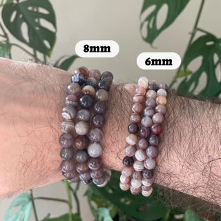 Botswana Agate Bracelet 4mm/6mm/8mm - Crystals & Stones