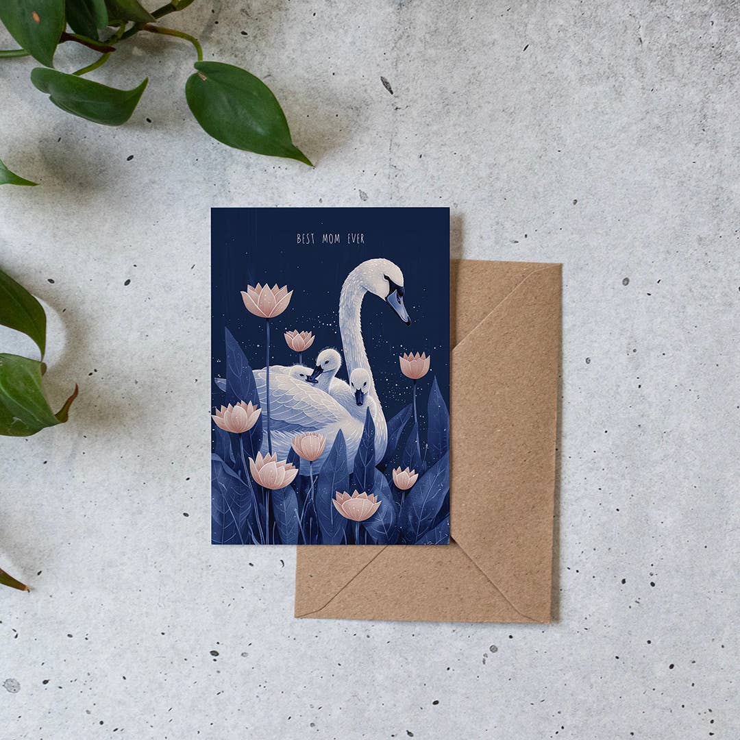 Best Mom Ever - Swan | Mother's Day Card