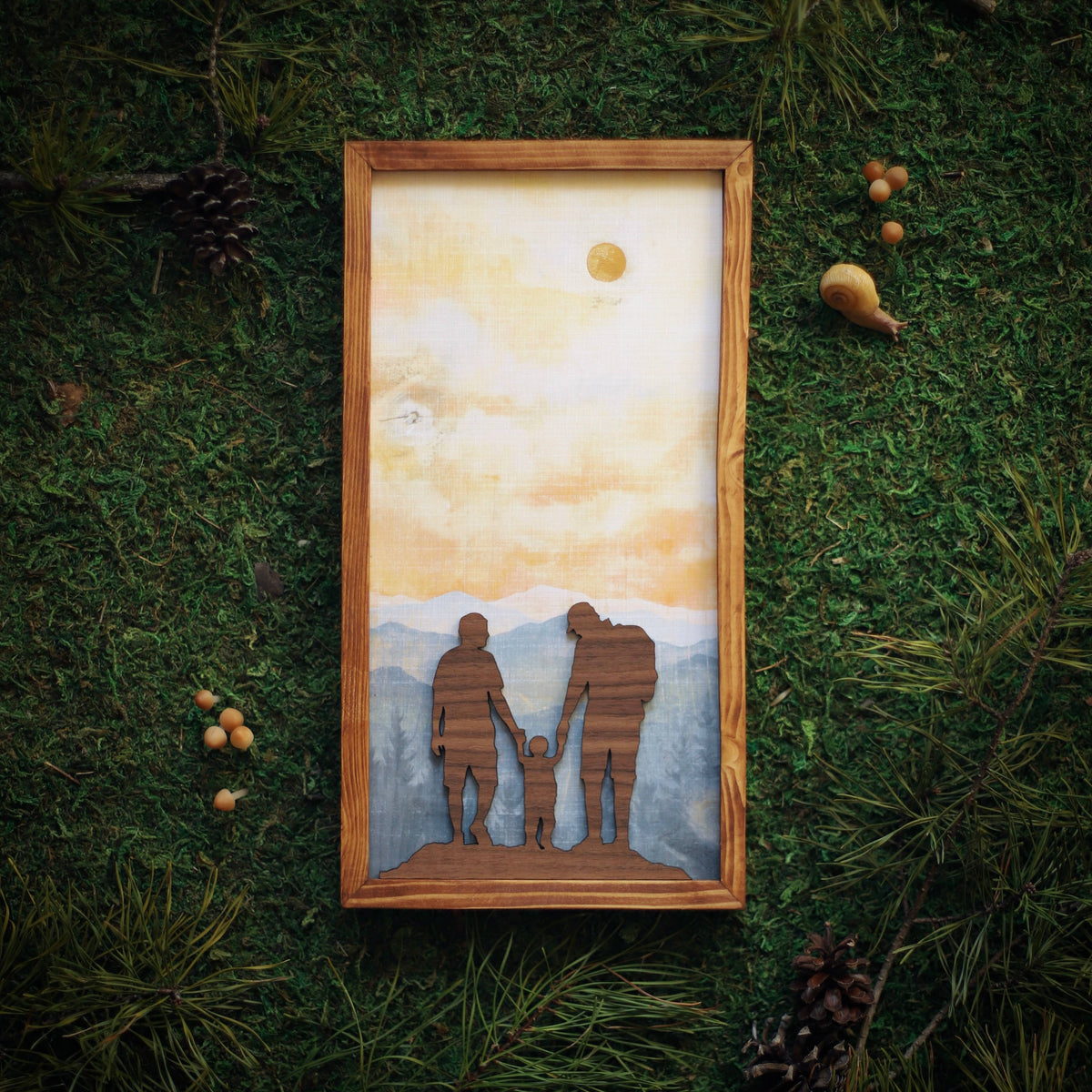 "Miles of Memories" Mixed Media Family-Themed Wall Art