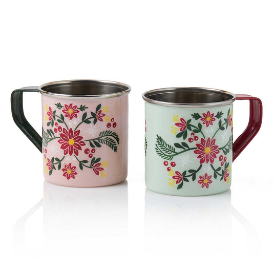 Festive Kashmiri Mugs - Set of 2