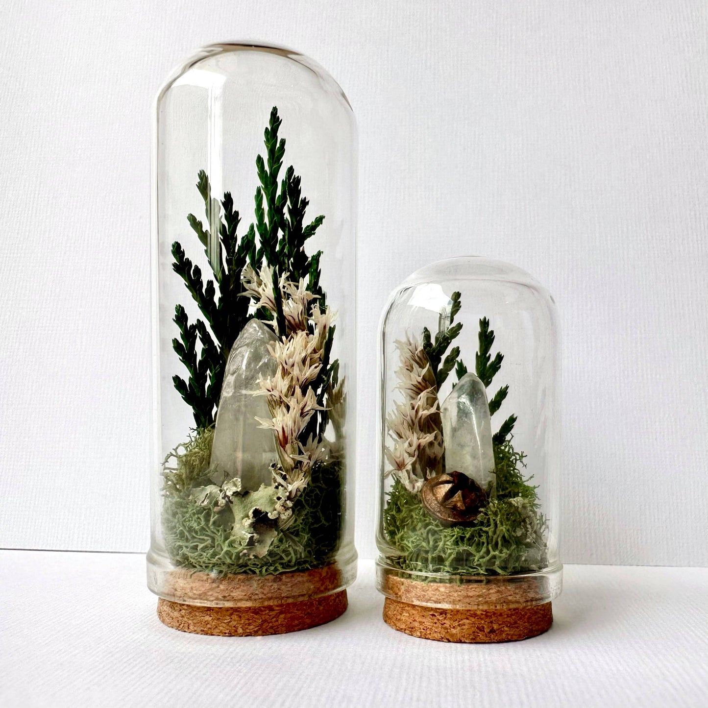 Moonlight Mini Crystal Fairy Terrarium Floral Glass Cloche