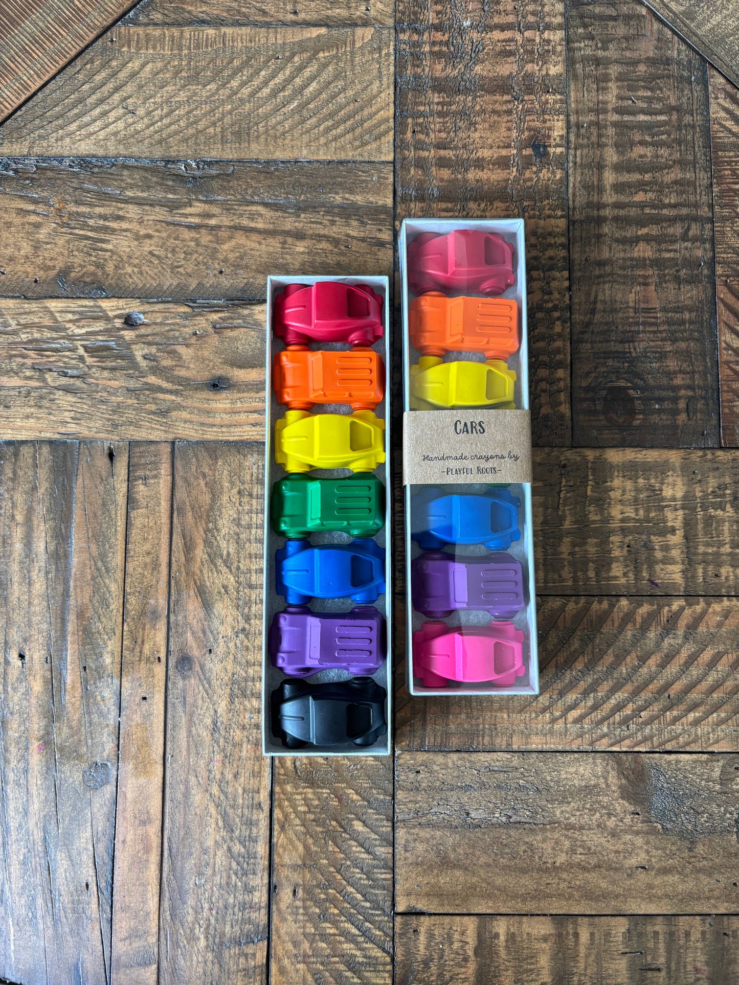 Cars Crayon Set - Handmade Non-Toxic Kids Gift