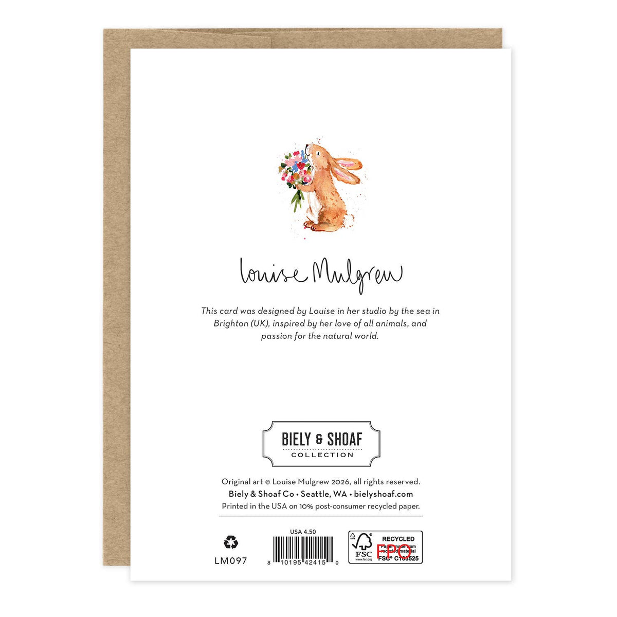 Dog & Bunny Get Well Card
