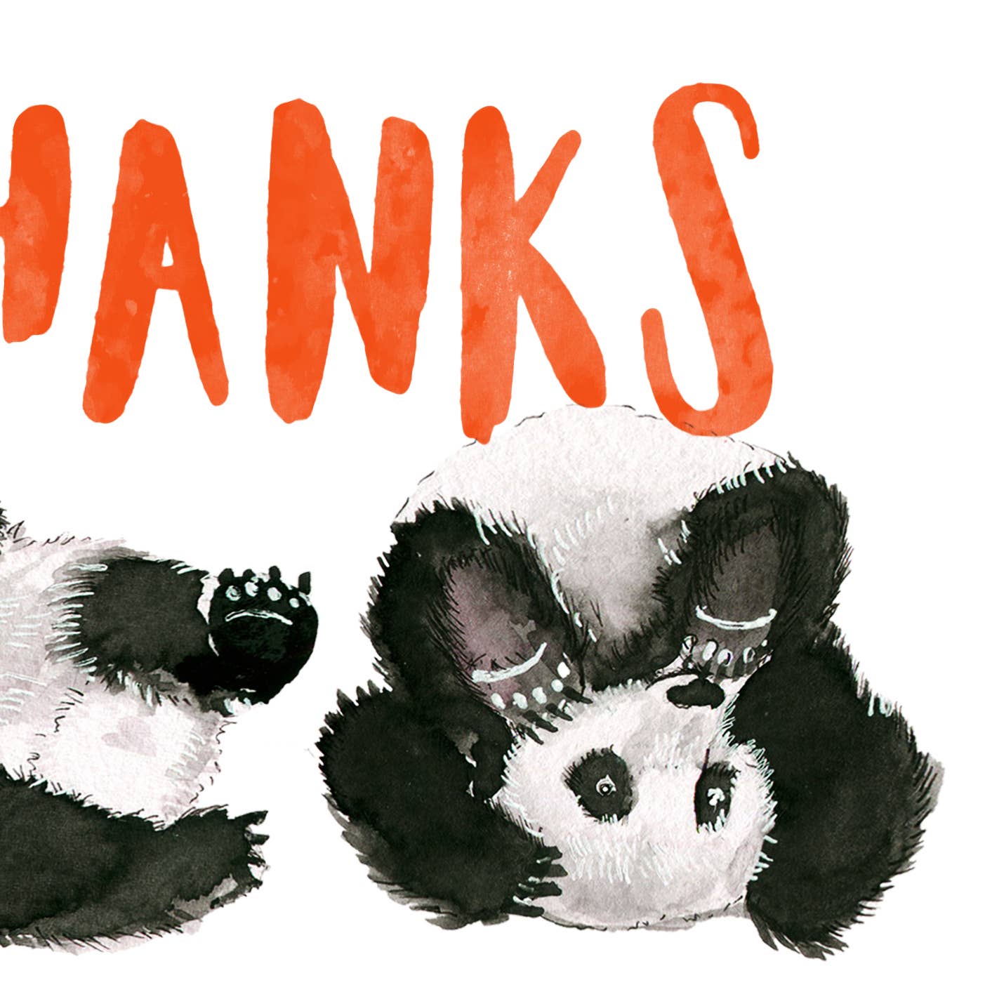 Giant Panda Thanks - Funny Thank You Card