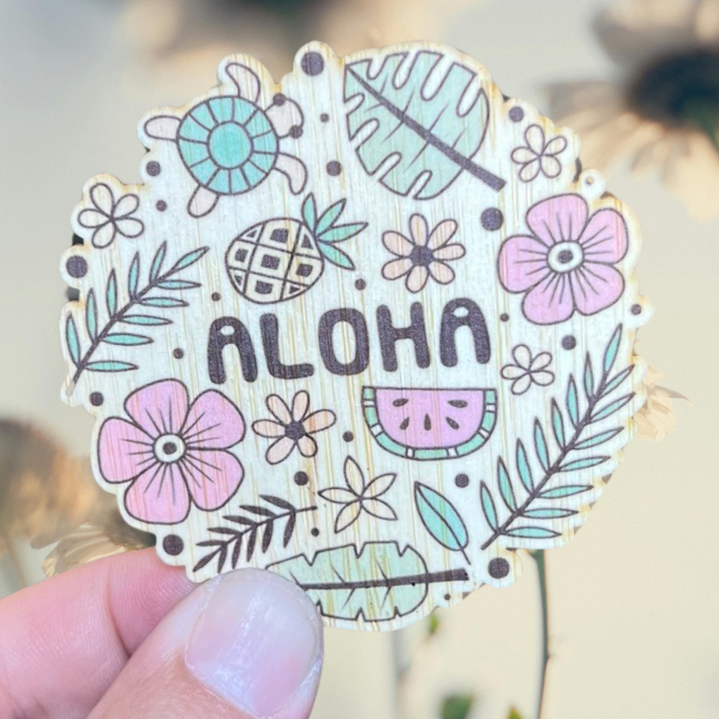 Aloha Eco-Friendly Bamboo Sticker