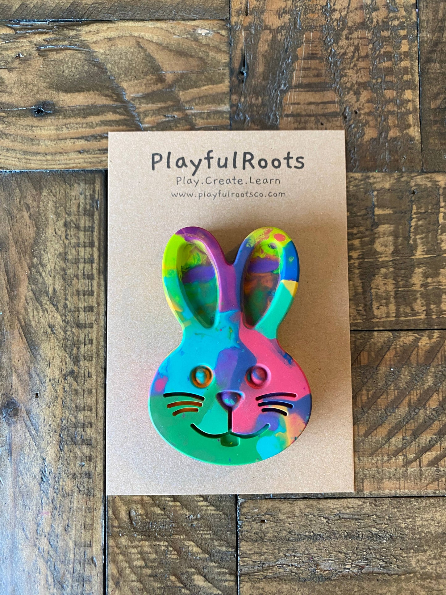 Large Crayon Bunny - Handmade Non-Toxic Kids Easter Gift