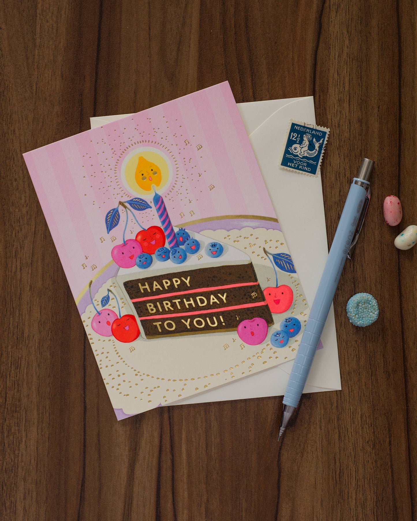Berry Serenade Birthday Greeting Card
