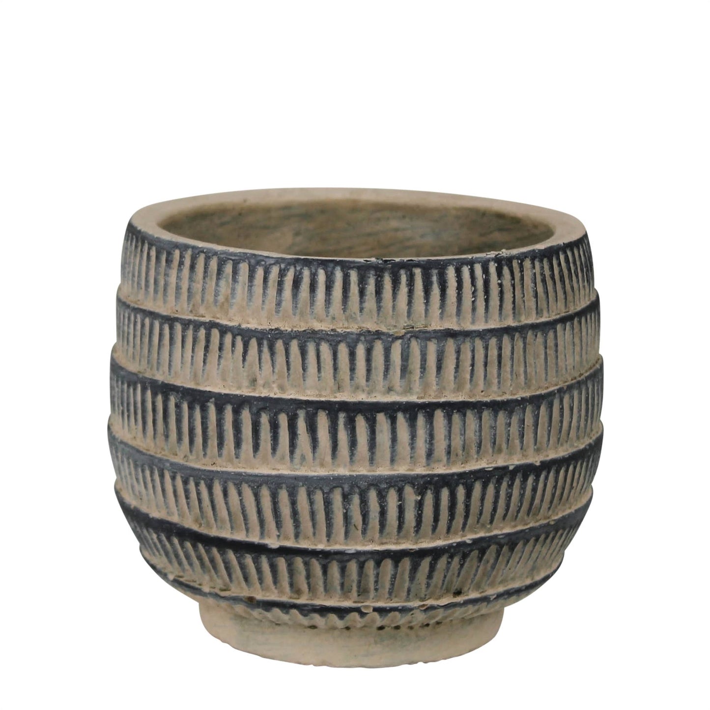 Cyrus Cachepot, Cement, White - Sm
