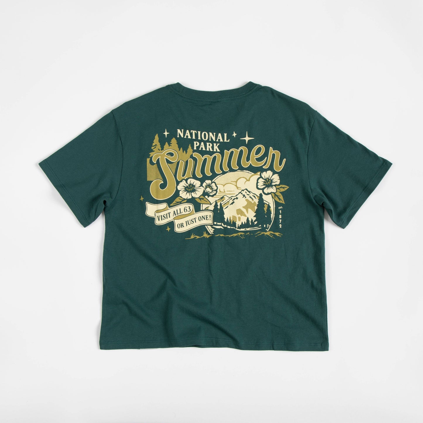 National Park Summer Women's Short Sleeve Boxy Tee