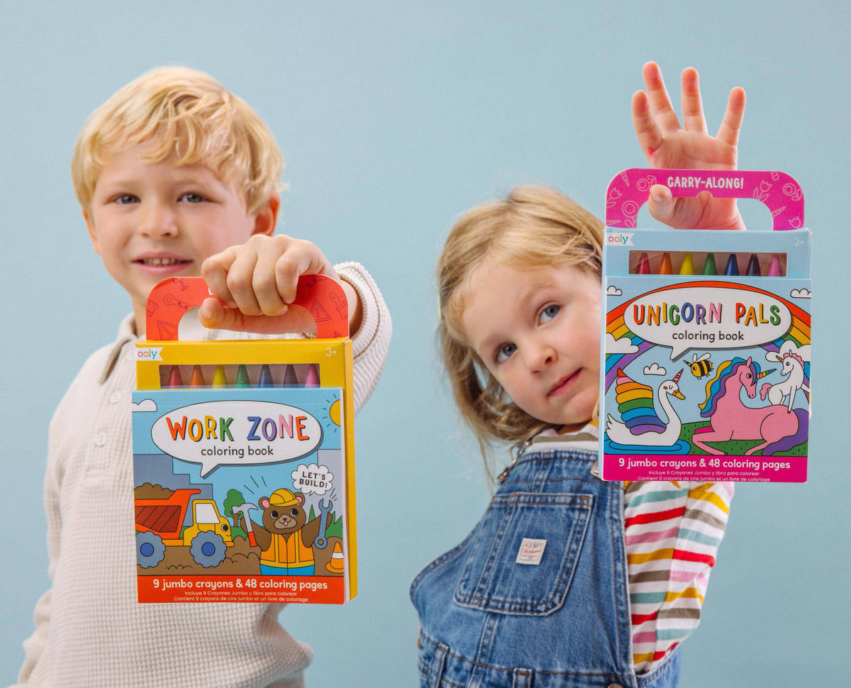 Carry-Along Coloring Book Set - Unicorn Pals