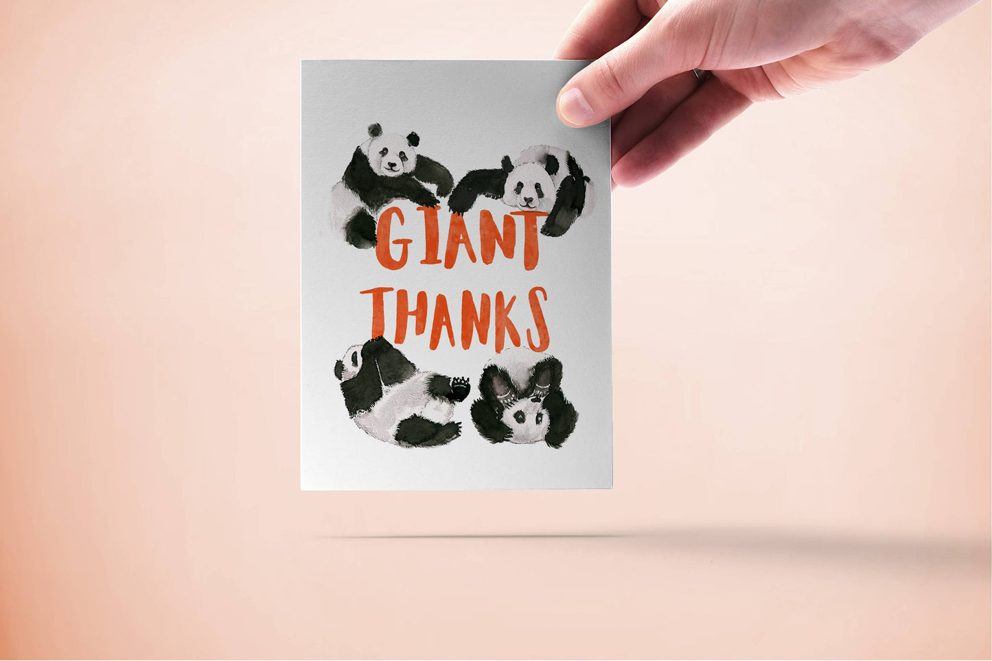 Giant Panda Thanks - Funny Thank You Card