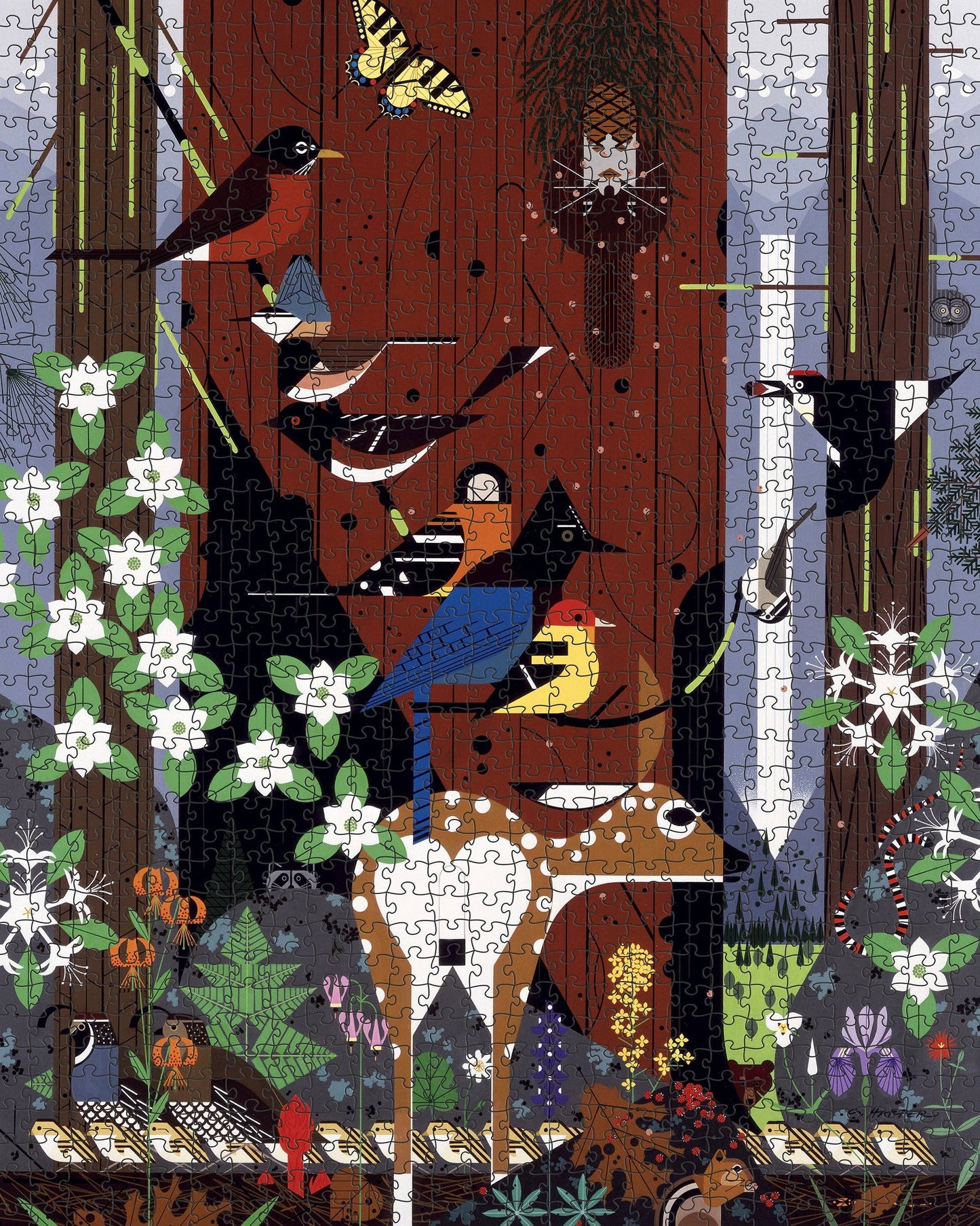 Charley Harper: The Sierra Range 1000-piece Jigsaw Puzzle