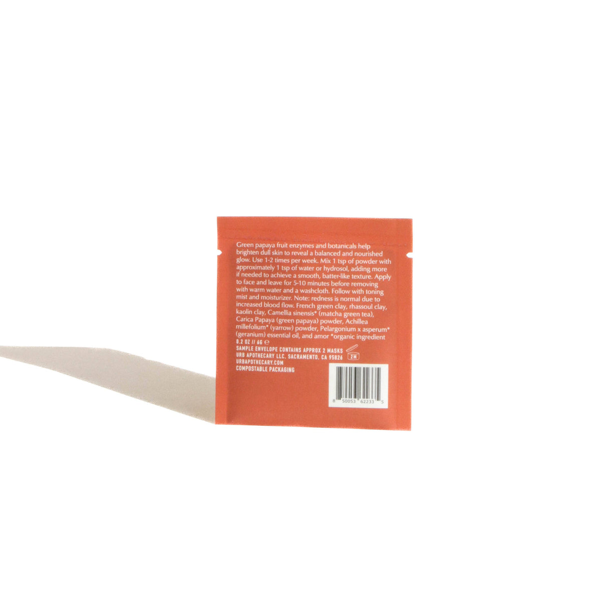 Matcha Enzyme Mask Packet - Biodegradable Packet