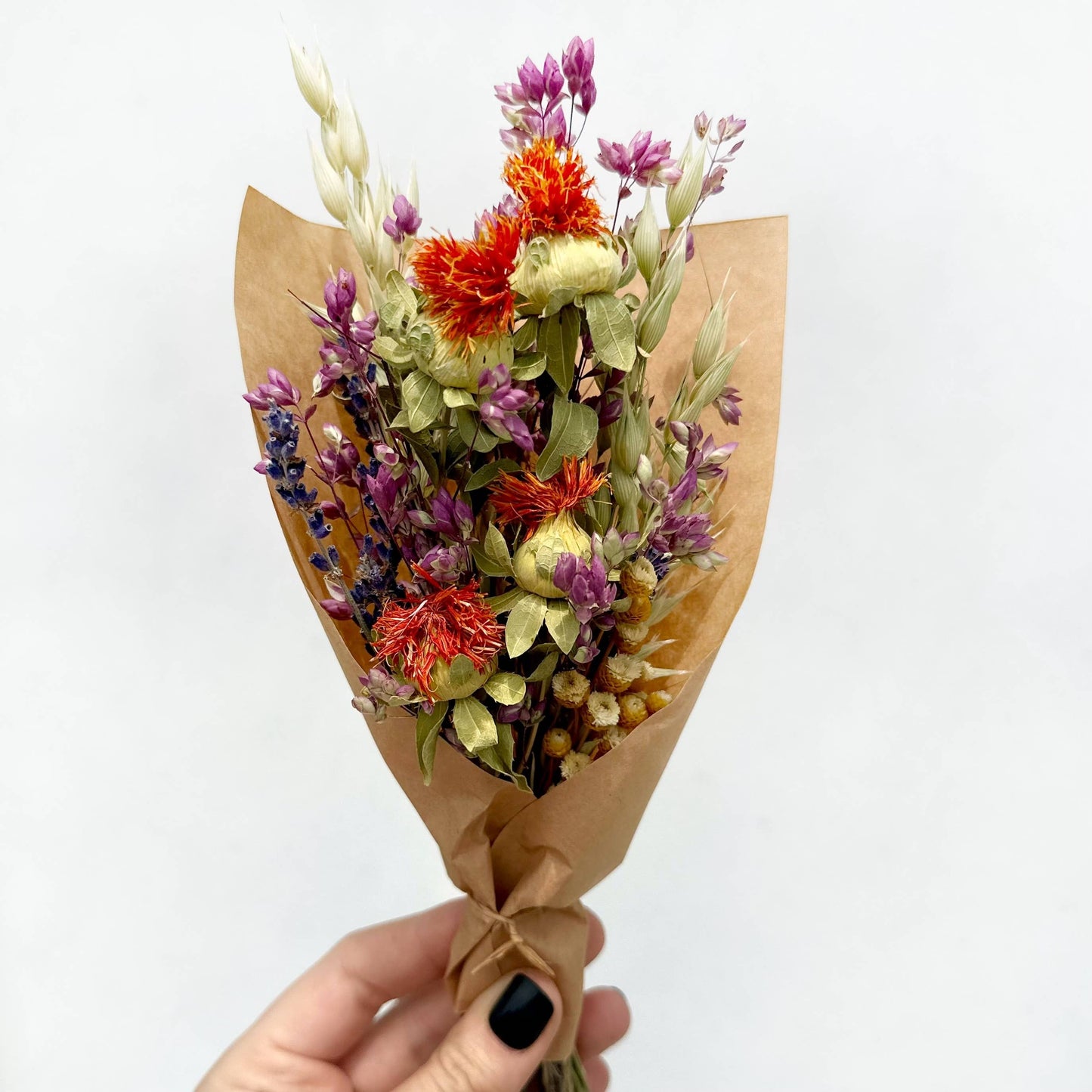 Dried Flower Mix Bouquet Bag With Gift Message