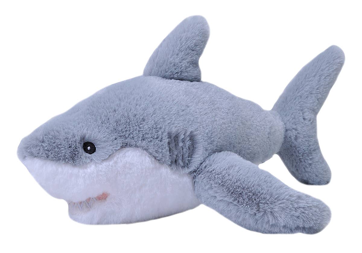 Ecokins Great White Shark Stuffed Animal 12"