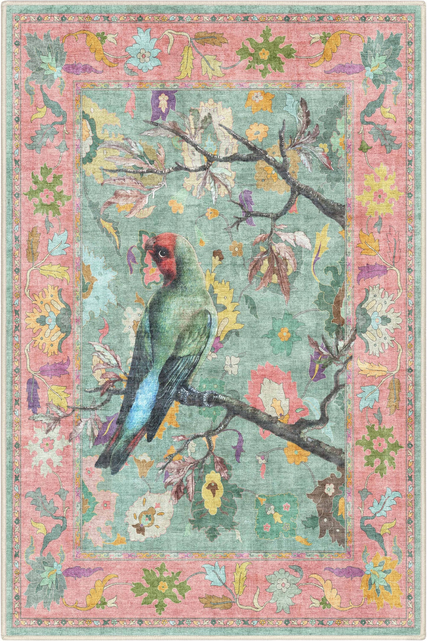 Apollo Botanical Floral Rug for Living Room, Dining Room, Bedroom and Kitchen