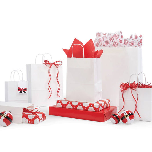 White Kraft Retail Paper Shopping Bags