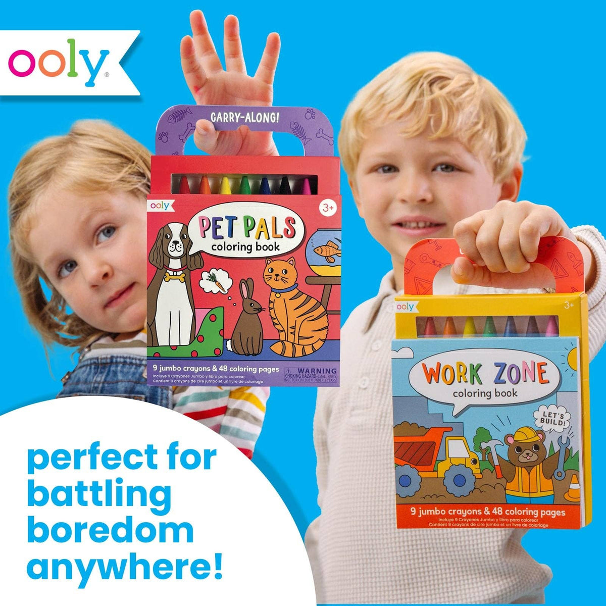 Carry-Along Coloring Book Set - Pet Pals