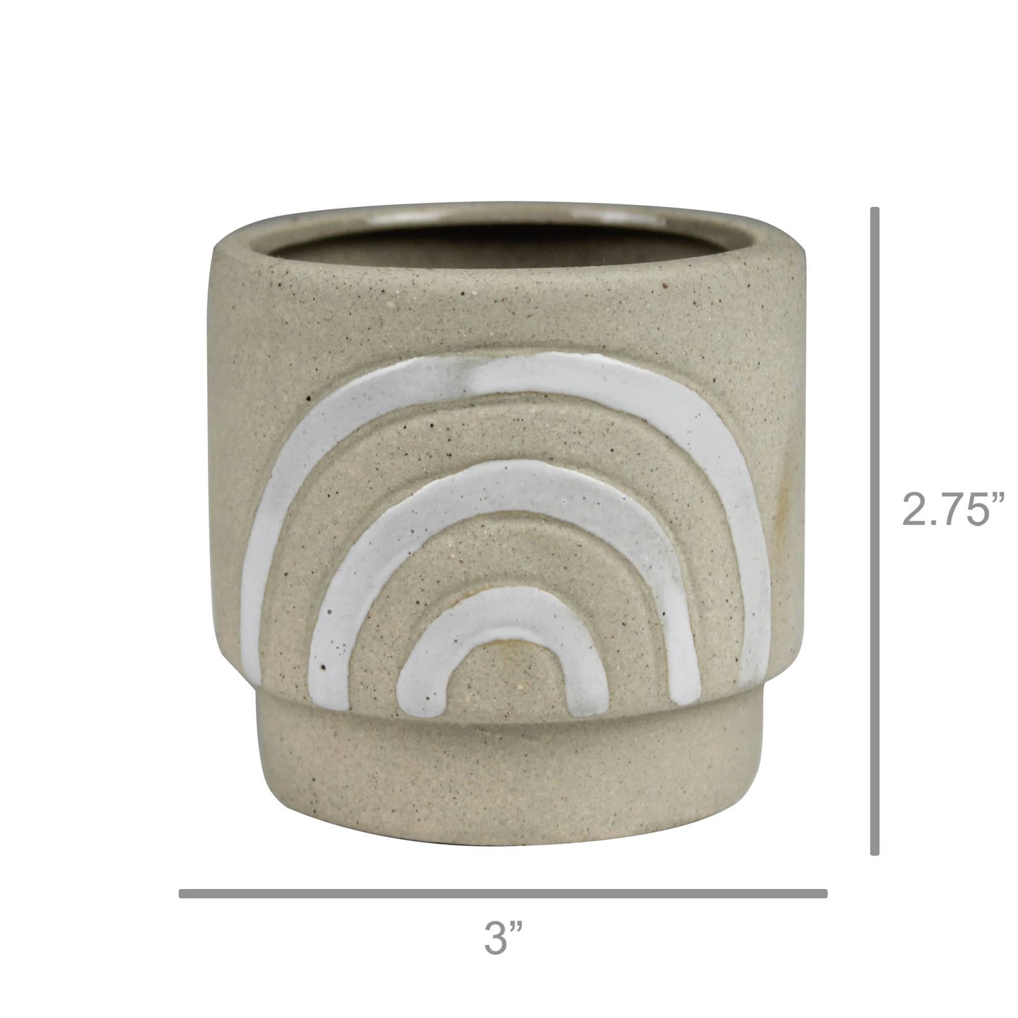 Rainbow Pot, Ceramic, Natural - Sm