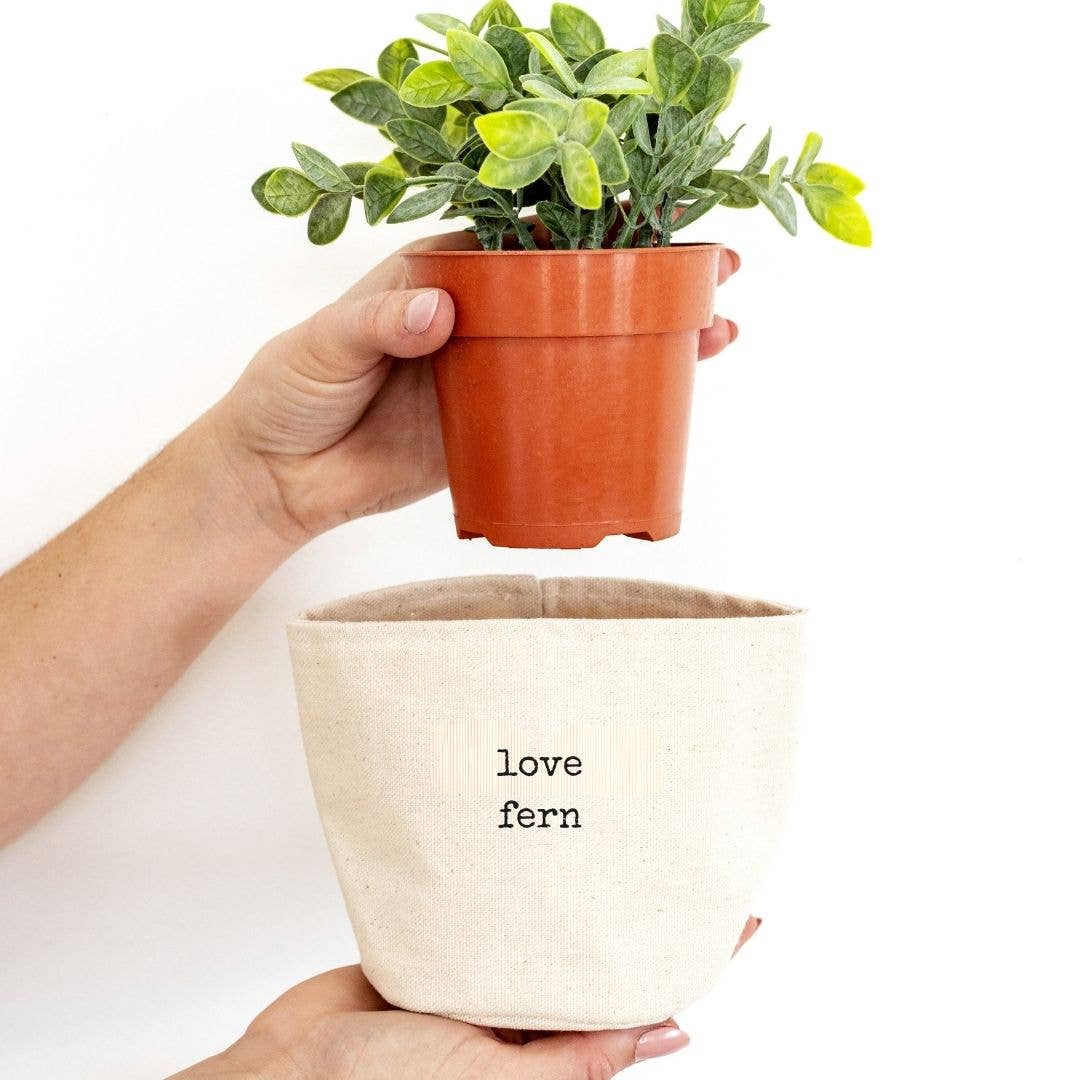 Love fern Canvas Plant Pot Cover