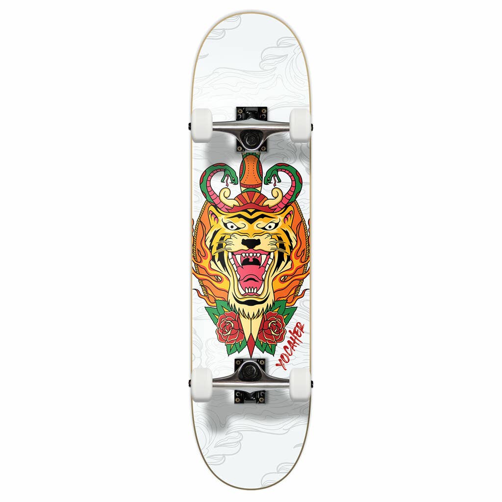 Graphic Complete Skateboard 7.75" - Flaming Tiger
