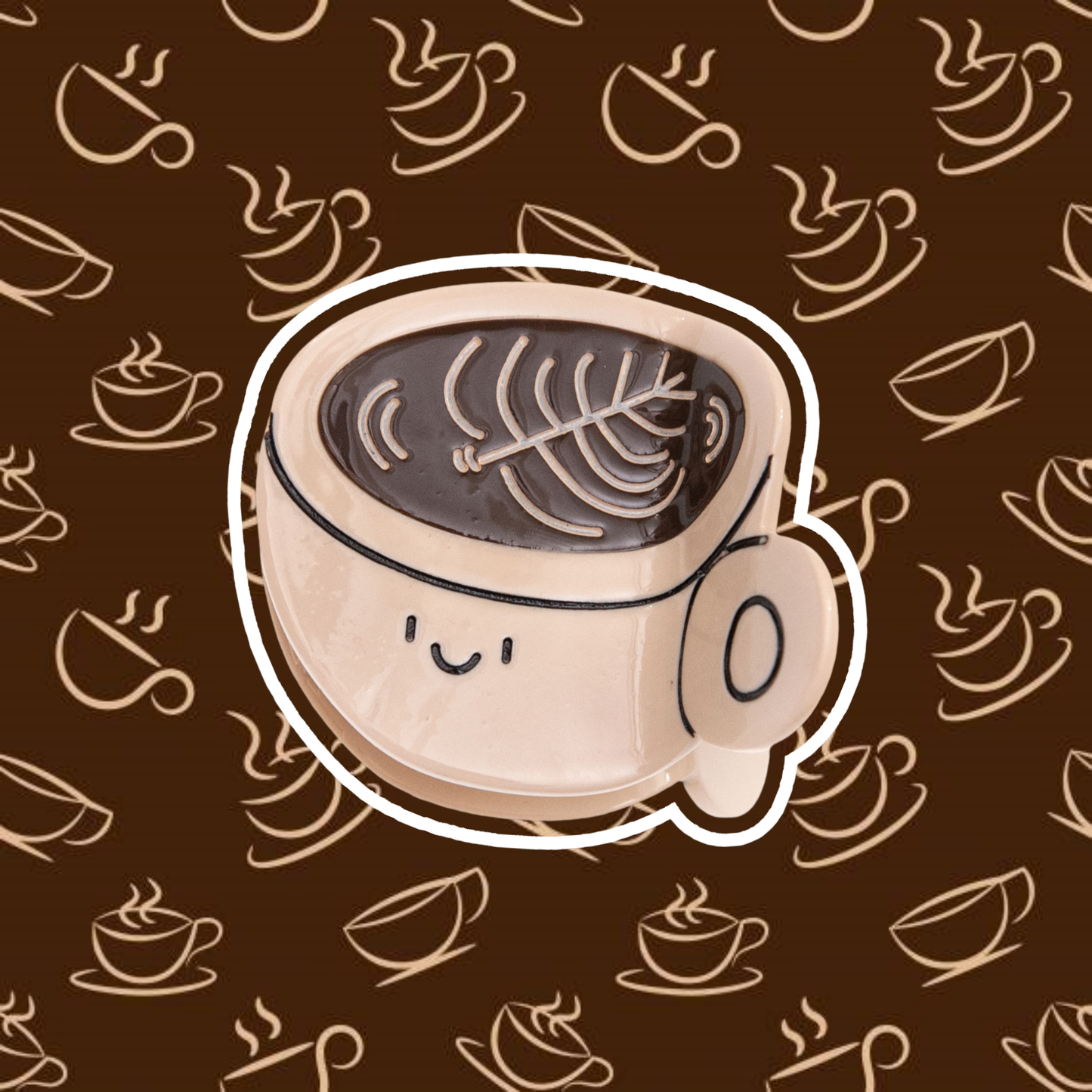 Latte Coffee Hair Claw Clip