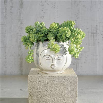 Pucker Up Ceramic Vase - Fancy White