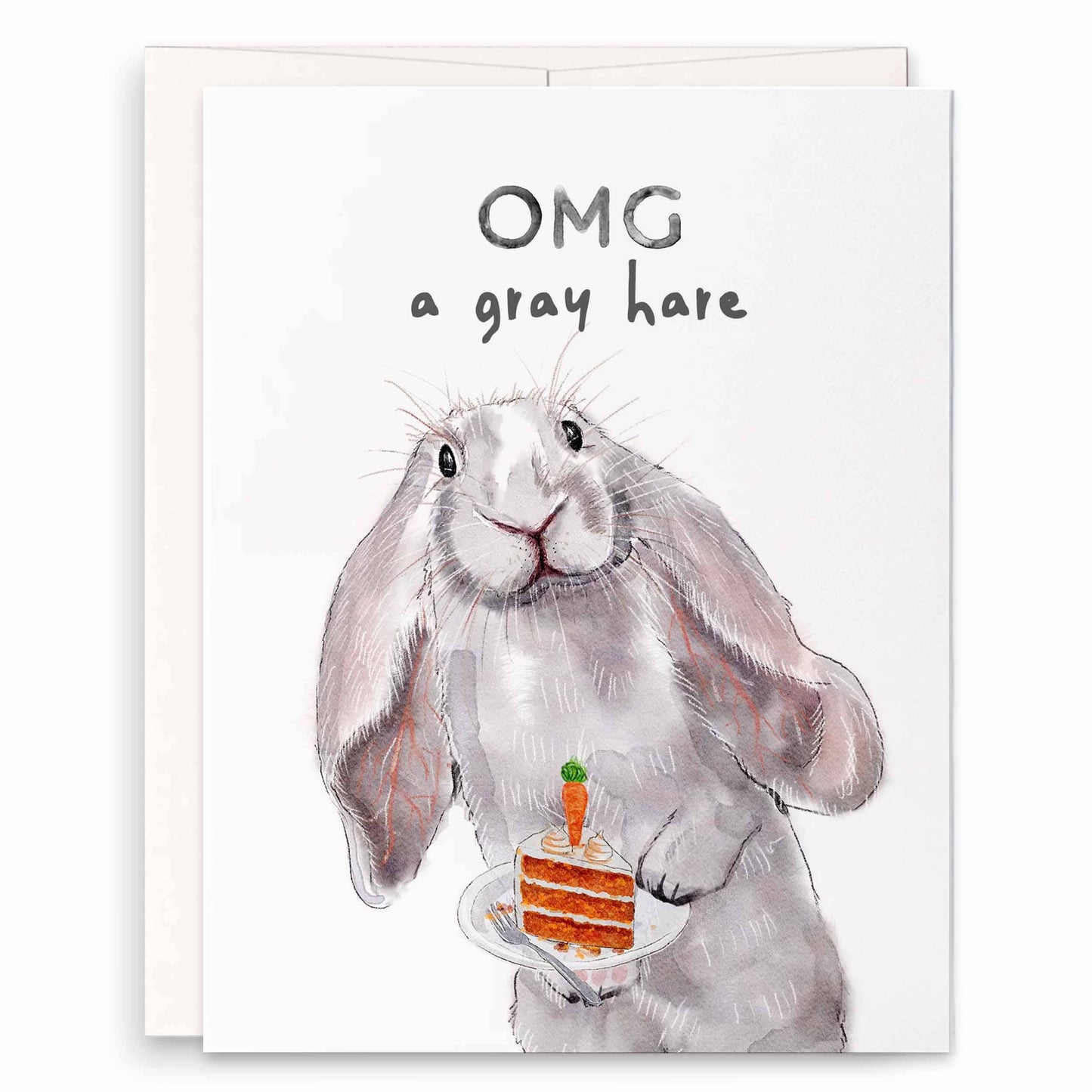 Gray Hare - Funny Birthday Card