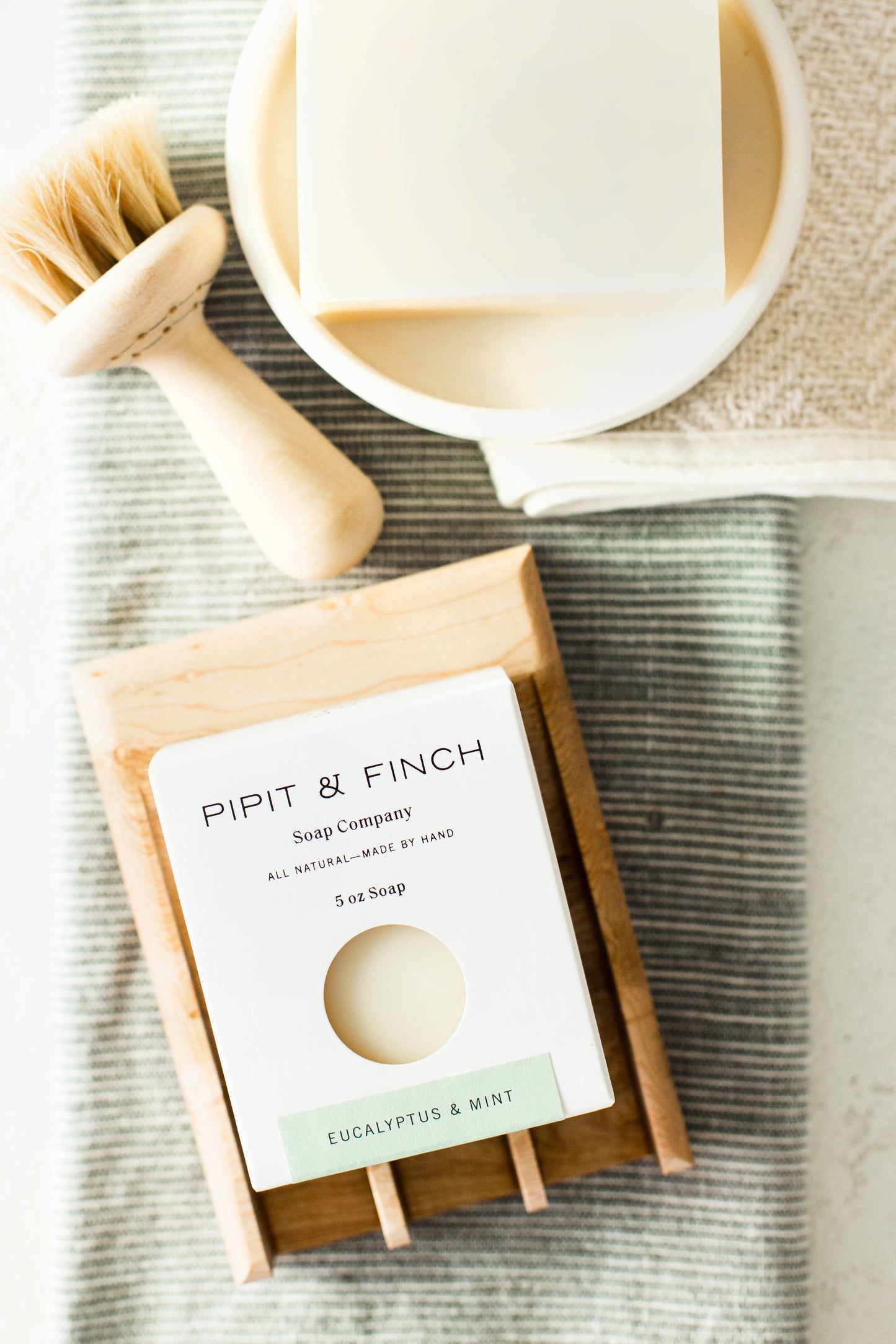 Eucalyptus + Mint Olive Oil Soap with Jojoba Beads